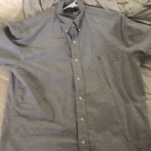 Gray polo button up